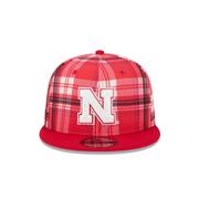 Nebraska New Era 950 Plaid Statement Flat Bill Snapback Cap